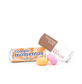 Mini Mentos met label – Een origineel doopsuiker-alternatief