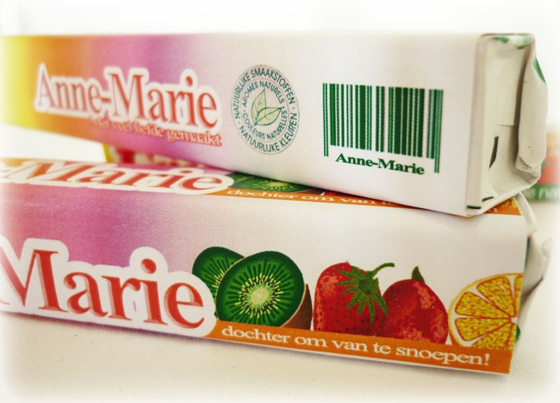 Fruit-tella met label