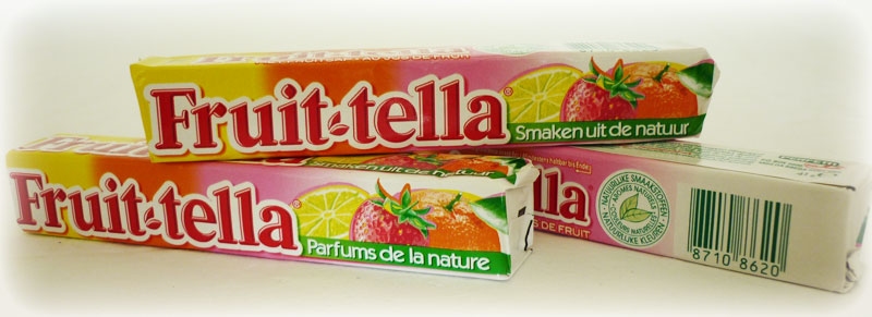 Fruit-tella met label