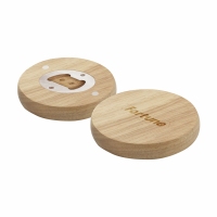 Houten flesopener met magneet