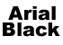 lettertype: Arial Black