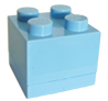 Lichtblauw lego doosje