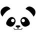figuurtje sticker: panda