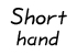lettertype: Short Hand