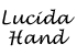 lettertype: Lucida Hand