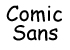 lettertype: Comic Sans